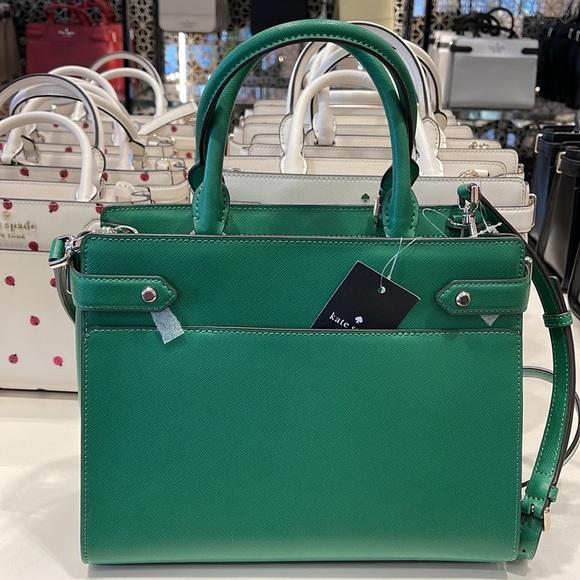 Kate Spade staci medium satchel
COLOR: Green Bean - Picture 13 of 16